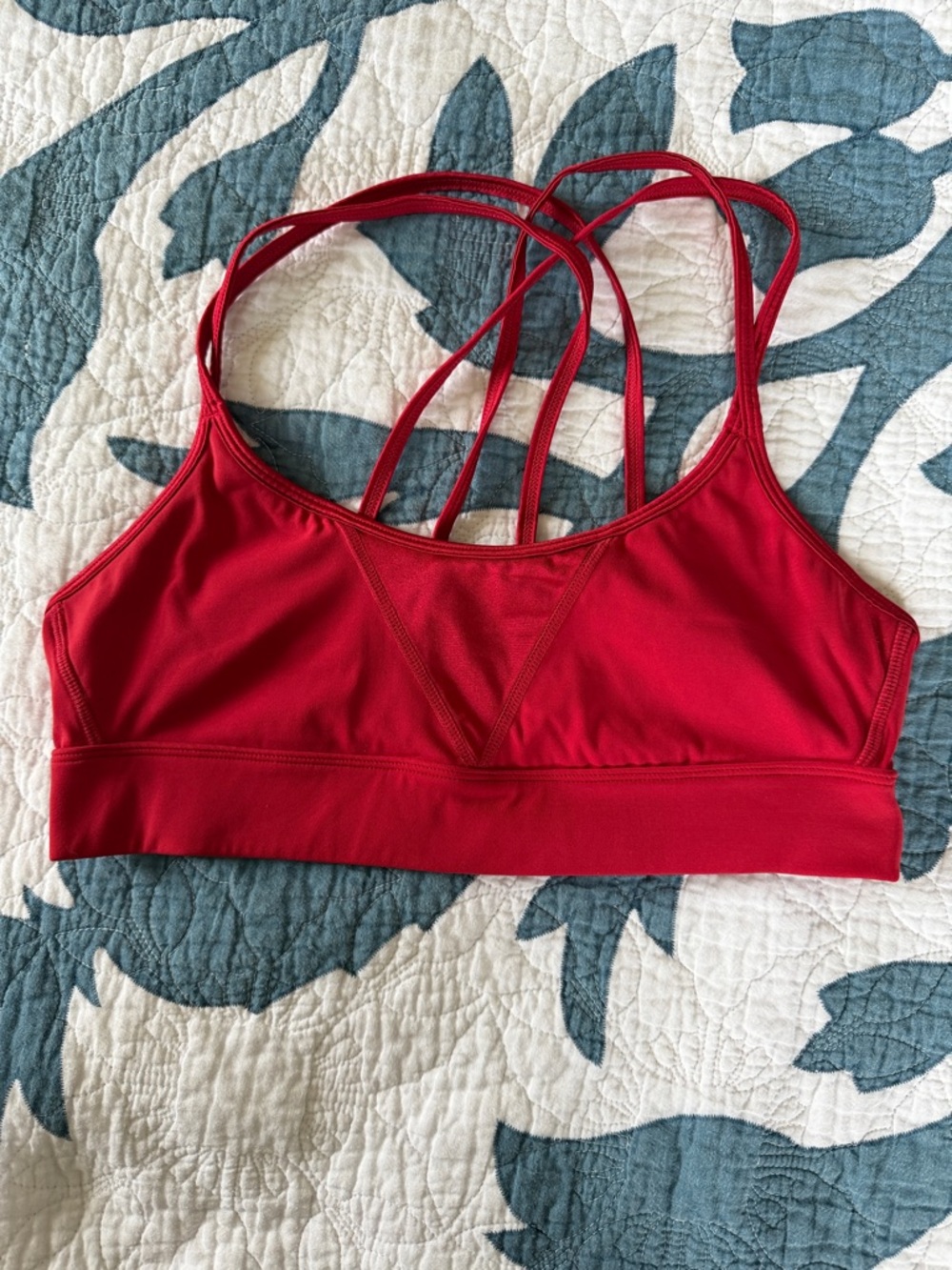 Alala Red Strappy Low-Impact Sports Bra